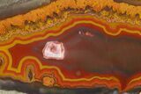 Polished Orange & Red Banded Agate - Kerrouchen, Morocco #372667-1